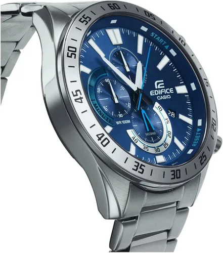 Miniatura 3 de Casio Edifice Reloj de cuarzo para hombre con correa de acero inoxidable, plateado, 23 (modelo EFV-620D-2AVUEF)