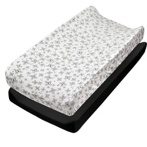 Miniatura 5 de HonestBaby Funda para cambiador de algodón orgánico unisex para bebé y pijamas para niños pequeños, azul claro (algodón terry), paquete de 1 unidad