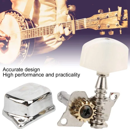 Miniatura 2 de Clavijas de afinación de banjo, máquina semicerrada para músicos principiantes practican rendimiento
