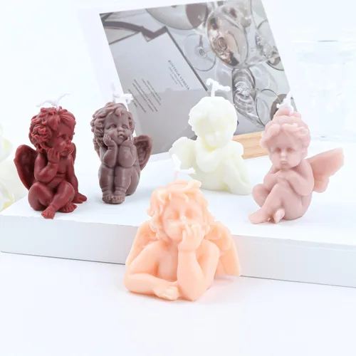 Miniatura 3 de Molde de vela en forma de ángel, molde de silicona de fundición de resina para el día de San Valentín, velas de aromaterapia, cera, yeso, arcilla