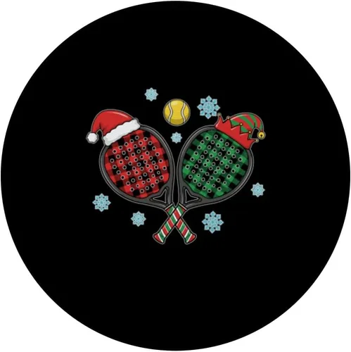 Miniatura 3 de Holiday Buffalo Plaid Christmas Padel Rackets Padel Lover PopSockets Adhesive PopGrip