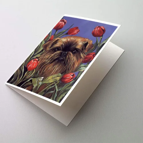 Miniatura 246 de Caroline's Treasures PPP3013GCA7P - Tarjetas de felicitación y sobres para mascotas de Basset Hound Teacher, paquete de 8 tarjetas en blanco