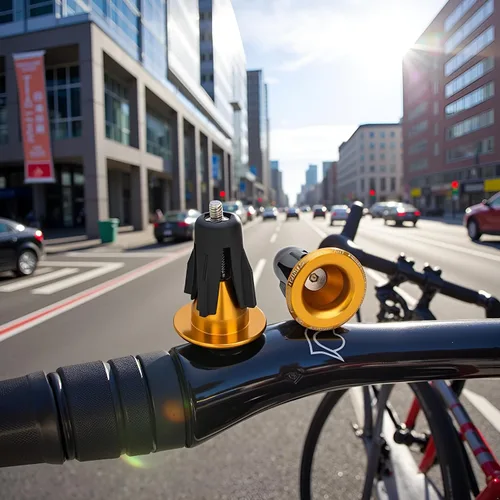 Miniatura 4 de BWESOO 1 par de tapones dorados para manillar de bicicleta, tapones de extremo de barra de bicicleta, enchufe de barra de mango, para tapa