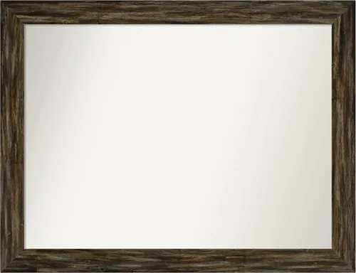 Miniatura 370 de Amanti Art Espejo de baño marrón para sobre el fregadero, 25 x 25 pulgadas, hecho a medida, espejo de tocador cuadrado marrón medio, marco de madera