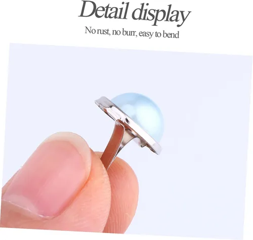 Miniatura 4 de EXCEART 50 piezas de pernos decorativos de perlas, suministros para álbumes de recortes, sujetadores con tachuelas, adornos para álbumes