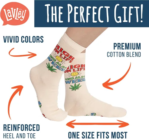 Miniatura 16 de Lavley Calcetines divertidos para adultos, regalos novedosos y rellenos de calcetines para hombres, mujeres y adolescentes, talla única
