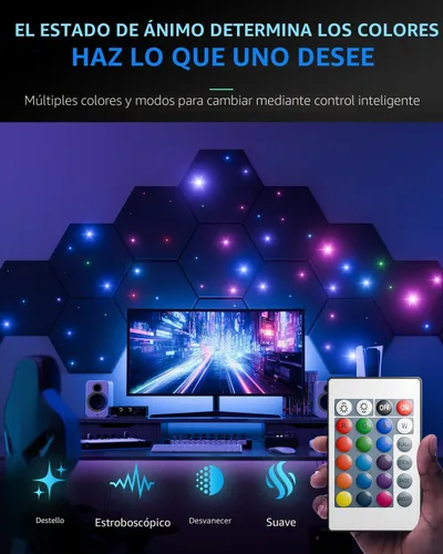 Miniatura 2 de ZenSonic Paquete de 12 paneles de espuma autoadhesivos a prueba de sonido para paredes de 12 x 10 x 0.4 pulgadas, paneles acústicos hexagonales