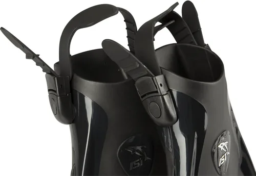 Miniatura 3 de IST Orbit Snorkeling Gear Set: máscara de vidrio templado, esnórquel seco y aletas de trek para viajes compactos Negro