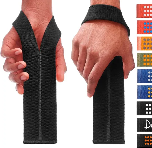 WARM BODY COLD MIND V1 Correas de Levantamiento para Muñeca para Halterofilia Olímpica - Clasificadas para 660 lb - Vendas de Mano para Negro
