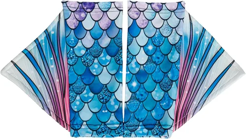 Miniatura 3 de color cosplayer Guantes de sirena con diseño de escamas de pez, mangas para brazos, aleta impresa, accesorios de disfraz de Halloween para mujeres