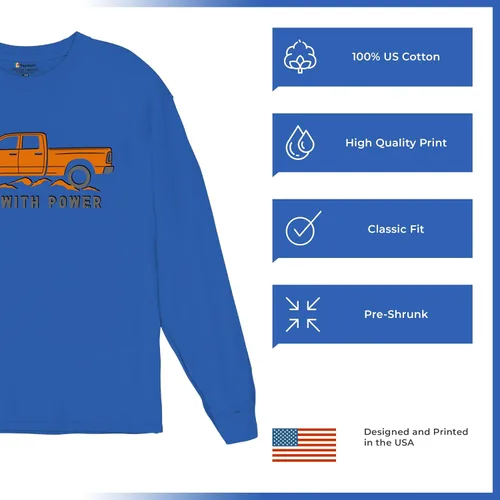 Miniatura 165 de Tee Hunt Camisetas gráficas y camisetas sin mangas para hombre Roll with Power Pickup Truck