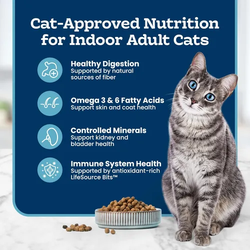 Miniatura 6 de Blue Buffalo Tastefuls - Alimento seco para gatos adultos, fórmula para gatos de interior, fabricada en los Estados Unidos con ingredientes