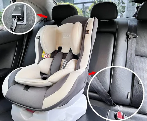 Correa de interfaz de cierre general para el asiento de bebé en el automóvil, conector de cierre para la correa de fijación del asiento de seguridad