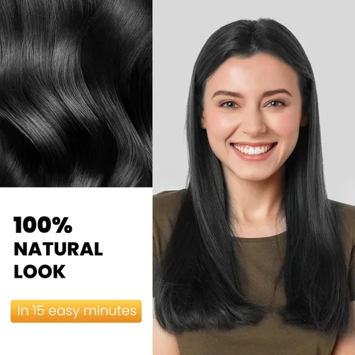 Miniatura 3 de KAISASA Champú de tinte negro 3 en 1, champú de color para el cabello para mujeres y hombres, tinte para cubrir el cabello gris, champús