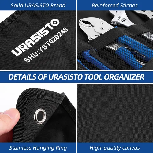 Miniatura 7 de URASISTO Kit de herramientas de mantenimiento del hogar de 4 piezas para hombres, incluye junta de ranura, nariz larga, corte diagonal, alicates