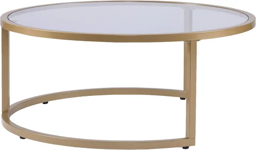 Miniatura 12 de SEI Furniture Evelyn Glam - Mesa auxiliar anidable (2 unidades), color dorado