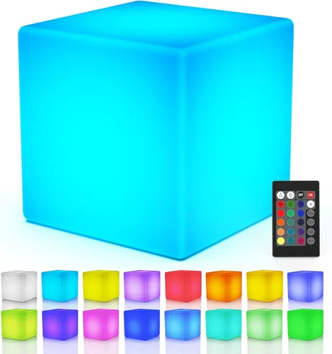 Miniatura 11 de Loftek - Luces de cubo LED de 10.2 cm, cubo teseracto RGB de 16 colores, lámpara de ambiente LED cósmica con control remoto, lámpara de noche