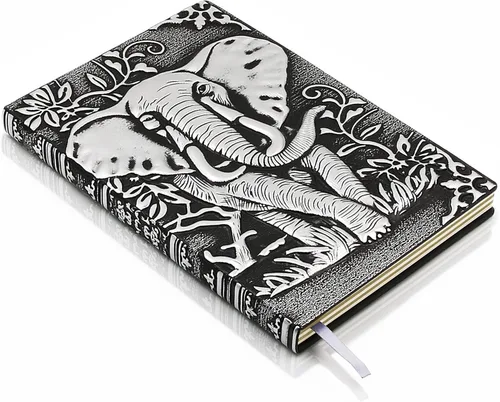 Miniatura 15 de Phoenix Cuaderno de cuero – Diario de viaje vintage Phoenix hecho a mano en 3D con papel rayado, cuaderno de bocetos de cuero fresco, diario