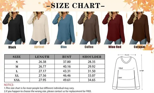 Miniatura 5 de Heymiss Suéteres Henley de manga larga para mujer, a la moda de otoño, tallas S-2XL