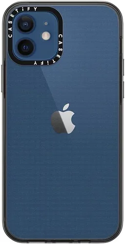 Miniatura 4 de CASETiFY Funda compacta para iPhone 12 [2 veces probada contra caídas de grado militar / protección contra caídas de 4 pies] - Negro transparente