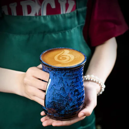 Miniatura 6 de Taza Calentadora de Manos de Cerámica de 18 oz, Taza de Café Calentadora de Manos Novedosa, Taza de Té, Mantén Tus Manos Calientes, Calentador