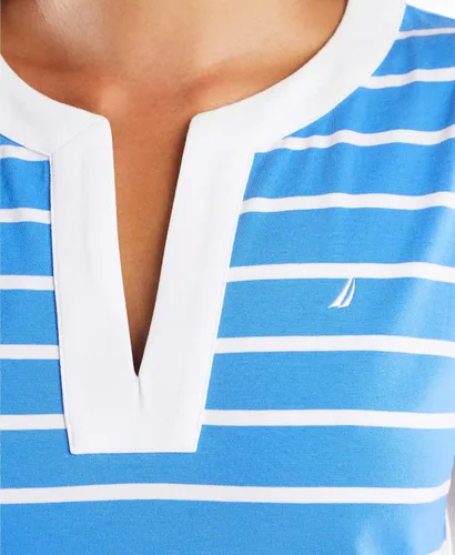 Miniatura 5 de Nautica Vestido polo de algodón elástico sin mangas con cuello en V para mujer