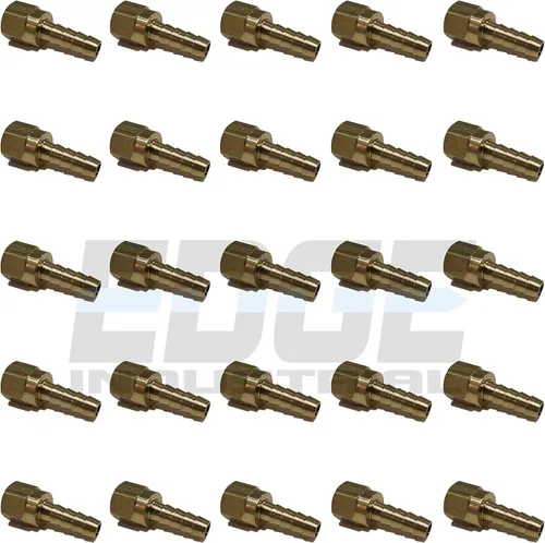 Manguera de 5/16" ID a 5/16" 45° SAE/37° JIC Doble ASIENTO hembra de latón giratorio para combustible/aire/agua/aceite/gas/WOG (cantidad 25)
