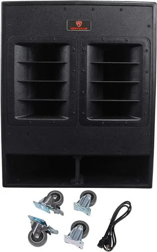 Miniatura 7 de Rockville Subwoofer RBG15FA de 2400 W con alimentación activa, 15 pulgadas, diseño de bocina plegada, 600 W RMS, alta salida SPL, para DJs y eventos