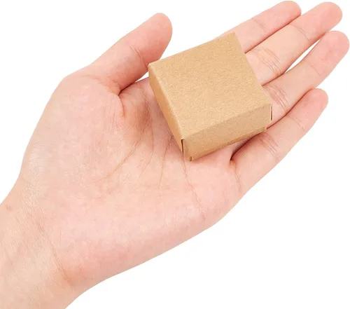 Miniatura 6 de PH PandaHall Paquete de 48 cajas de regalo para anillos, cajas de regalo de joyería de 1.5 x 1.5 x 1.1 pulgadas, caja de joyería cuadrada de cartón