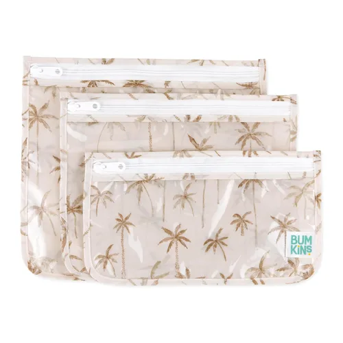 Miniatura 18 de Bumkins Bolsa de viaje, artículos de tocador, bebé, bolsa aprobada por la TSA, bolsa con cremallera, tamaño de cuarto de galón, lado transparente