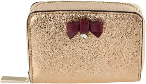 Miniatura 2 de Kate Spade - Funda pequeña con cremallera alrededor de tarjetero para fiestas, Oro, Cartera