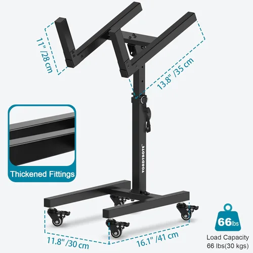 Miniatura 5 de Vondynote Soportes para amplificador de guitarra, amplificador móvil ajustable, soporte trasero inclinable o amplificadores para altavoces, soportes