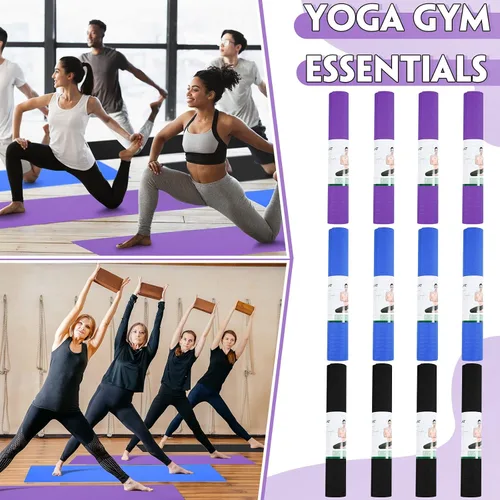 Miniatura 2 de Amylove 12 alfombrillas de yoga a granel de 68 x 24 x 0.12 pulgadas, antideslizantes, para mujeres y hombres, entrenamiento en casa, gimnasio, yoga