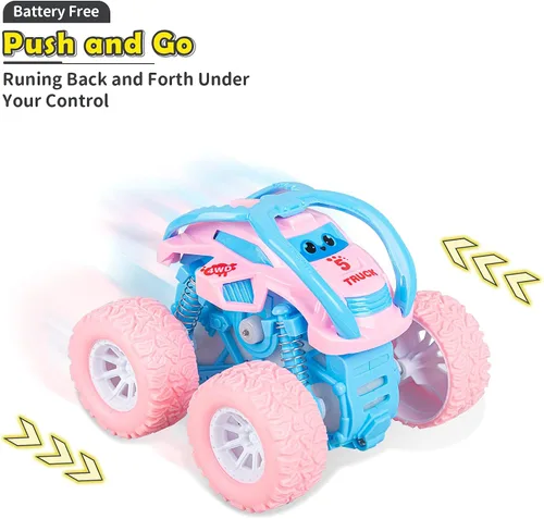 Miniatura 3 de LODBY Juguetes de Coches para Regalos de Niñas de 2, 3 y 4 Años, Juguetes de Coches de Retroceso para Niños Pequeños de 2-6 Años, Camiones Monstruo