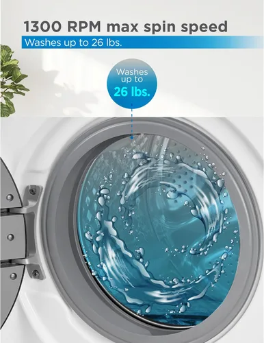 Miniatura 5 de BLACK+DECKER Lavadora de carga frontal, lavadora compacta de 2.7 pies cúbicos con pantalla LED y 16 ciclos