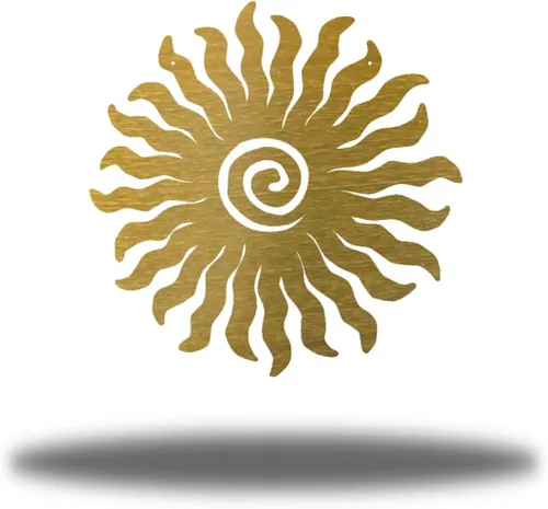 Miniatura 12 de Riverside Designs Sunburst - Arte de pared de metal para decoración al aire libre, resistente e impermeable, fabricado en Estados Unidos
