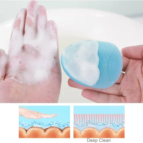 Miniatura 4 de INNERNEED Cepillo de limpieza facial de silicona suave, limpiador facial manual, exfoliante, masaje, acné, espinillas, almohadillas de mano