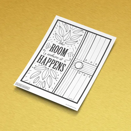 Miniatura 17 de Coloring Broadway - Páginas para colorear inspiradas en Hamilton (juego de 4), colección Legacy, mercancía musical de Hamilton, impresas