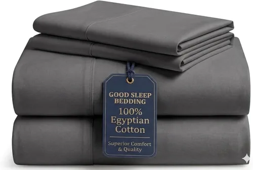Miniatura 20 de Good Sleep Bedding Juego de sábanas divididas tamaño King para cama ajustable, sábanas de lujo, algodón egipcio, juego de sábanas de 5 piezas