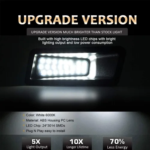 Miniatura 2 de D-Lumina Conjunto de luces LED para placas de coche con lente ahumada compatible con Dodge Ram 1500 2019 2020 2021 2022 2023, luces de etiqueta