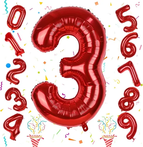 Miniatura 68 de Globos de número azul pastel de 40 pulgadas, globo gigante autoinflable de aluminio número 5 de cumpleaños para niños, globos azul bebé para hombres