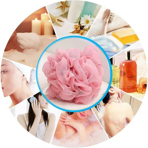 Miniatura 7 de Mesh Pouf Bath Sponge Exfoliating Shower Ball Pom Cleaning Accessory