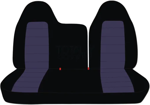 Miniatura 18 de Totally Covers Compatible con fundas de asiento de camión de dos tonos 1997-1998 Ford F-150 F-250 (banco dividido delantero 40/60) sin