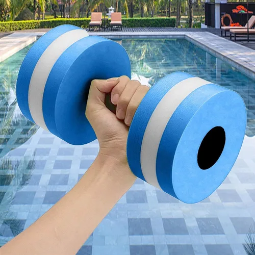 Miniatura 4 de Juego de mancuernas acuáticas, 2 mancuernas de agua, resistencia a la piscina, equipo de fitness acuático, mancuernas de espuma, aeróbicos