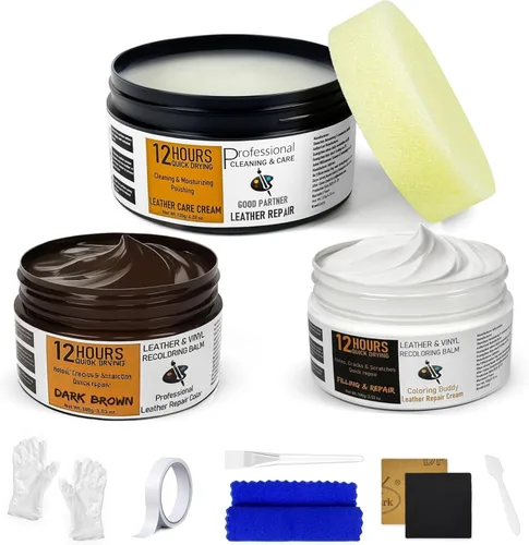 Miniatura 12 de Kit de reparación de cuero de secado rápido 12H, Beige