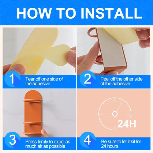 Miniatura 3 de Paquete de 2 soportes eléctricos para cepillos de dientes que se adhieren a la pared, soporte eléctrico de metal para cepillado de dientes, Blanco