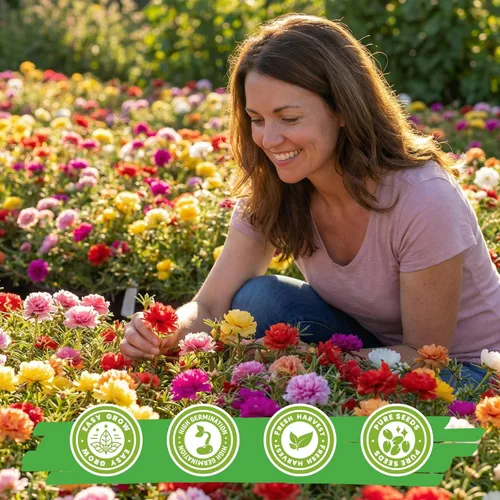 Miniatura 4 de Tri-Color French Marigold Seeds for Planting – 4OZ 38,000+ Open-Pollinated Flower Seeds to Plant, High Germination Rate, Fast Blooming for Gardens