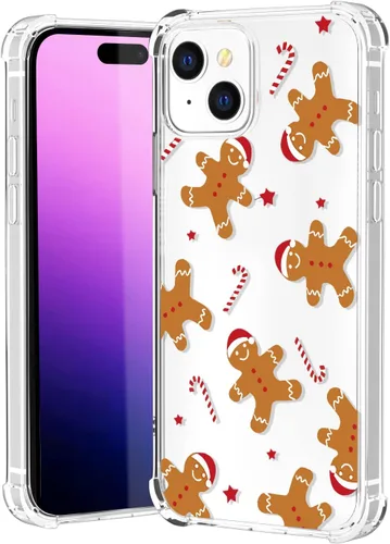 Miniatura 8 de Funda de Navidad para iPhone XR, diseño impreso de hombre de jengibre, transparente, suave, a prueba de golpes, funda protectora de TPU a prueba
