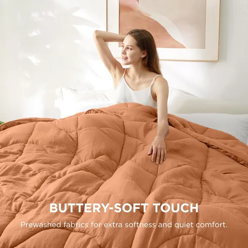 Miniatura 3 de Bedsure - Edredón tamaño queen, acolchado, para todas las estaciones, ultrasuave, plumón alternativo prelavado y relleno de edredón con 4 pestañas