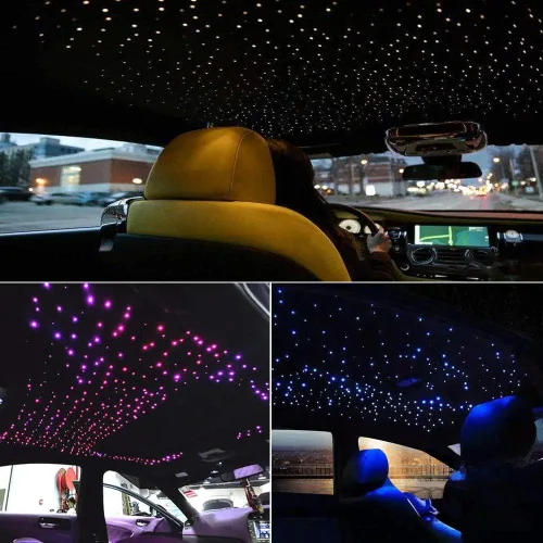 Miniatura 9 de AKEPO Kit de forro de luces de estrellas de fibra óptica de 16 W, 450 piezas de 0.030 in 9.8 pies/9.8 ft de fibra óptica aplicación/control remoto